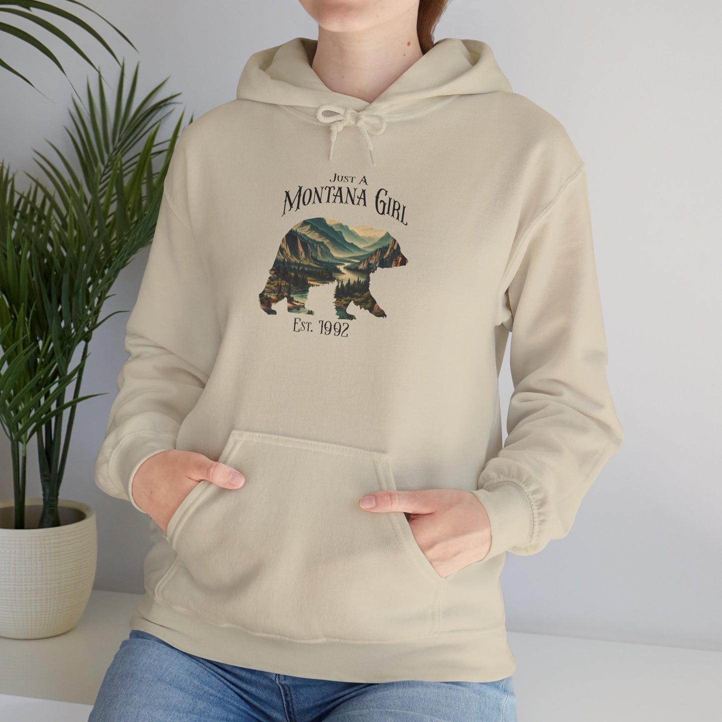 Just a Timberline Ridge Bear Montana Girl Hooded Sweatshirt