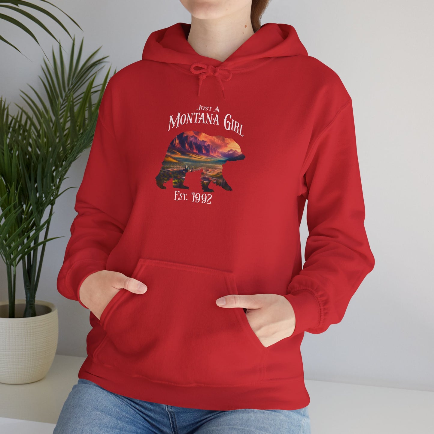 Just a Sapphire Valley Bear Montana Girl Hooded Sweatshirt