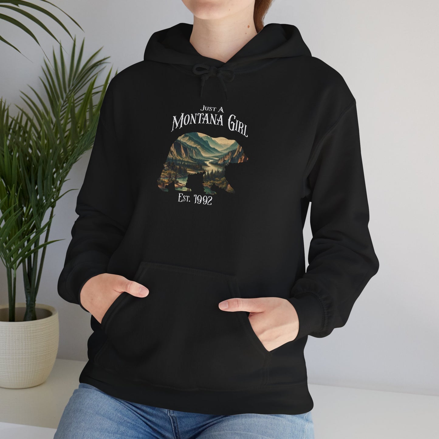 Just a Timberline Ridge Bear Montana Girl Hooded Sweatshirt