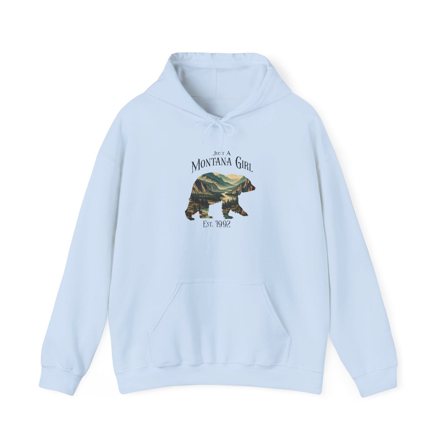 Just a Timberline Ridge Bear Montana Girl Hooded Sweatshirt