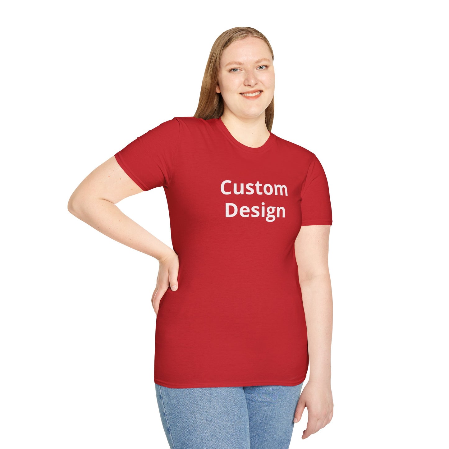 Custom Design T-Shirt | Personalized Text Center Front