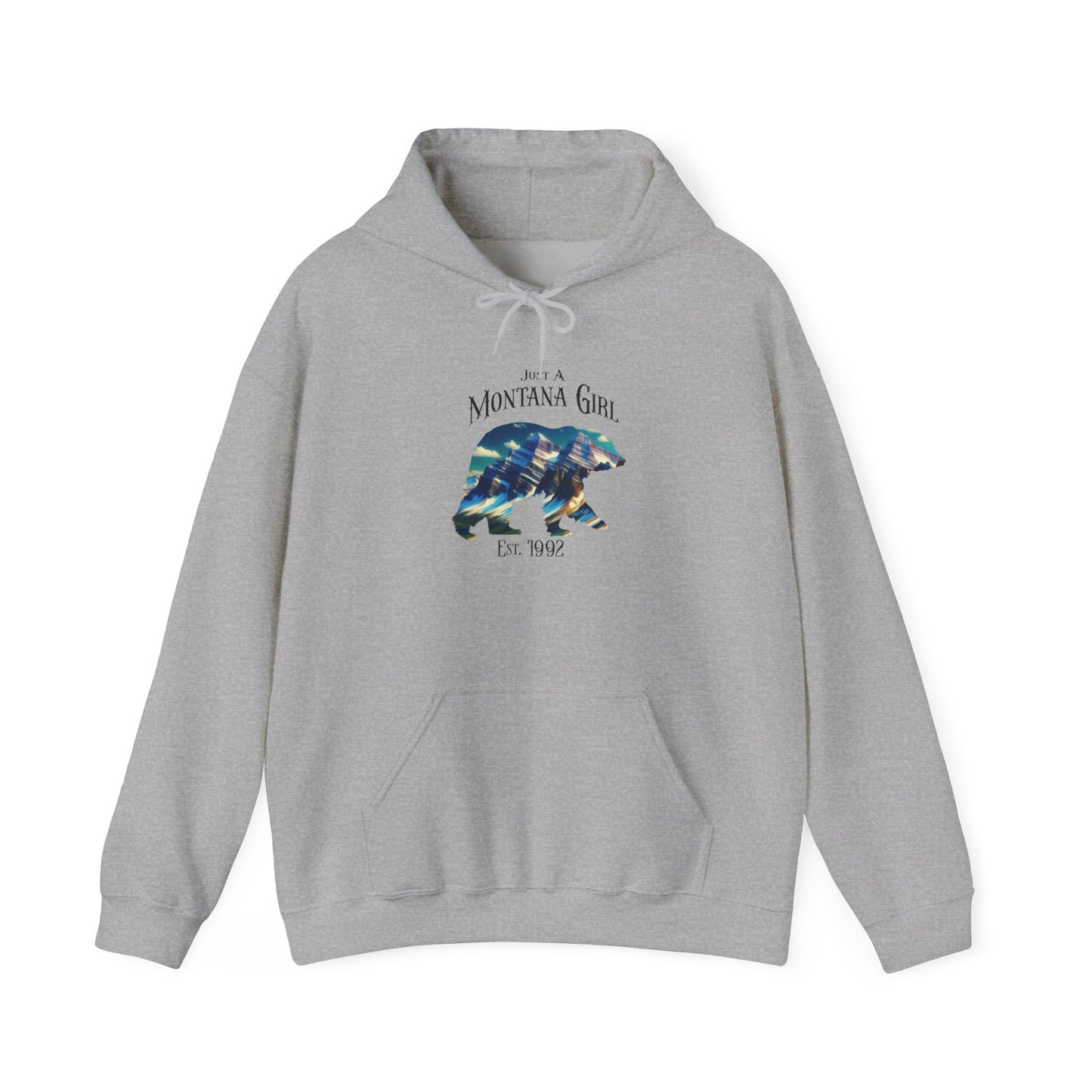 Just a Glacier Pass Bear Montana Girl Hooded Sweatshirt