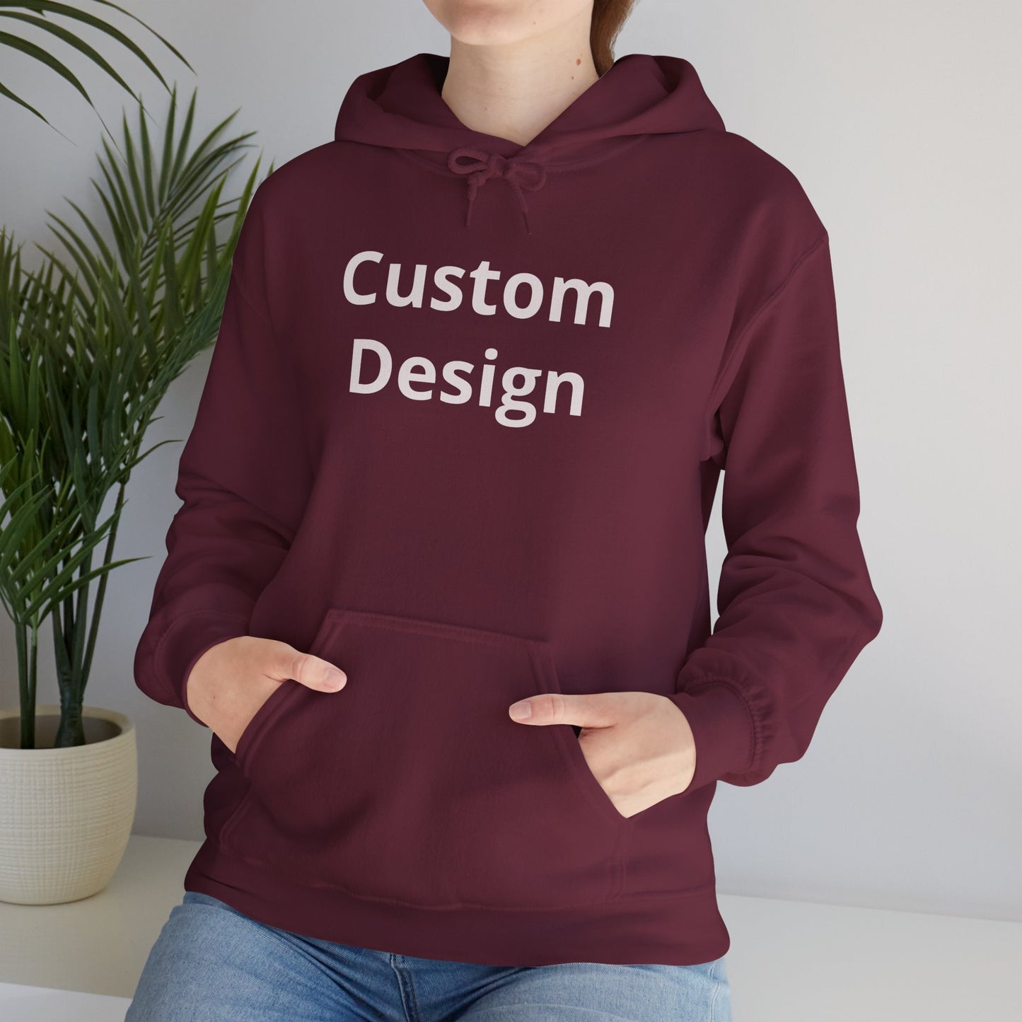 Custom Design Hoodie | Blank White Pullover, Printable Graphic Hoodie