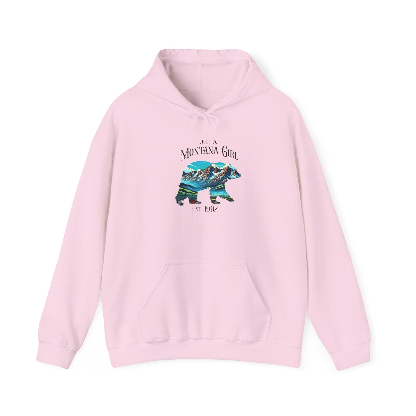 Just a Grizzly Pass Bear Montana Girl Hooded Sweatshirt