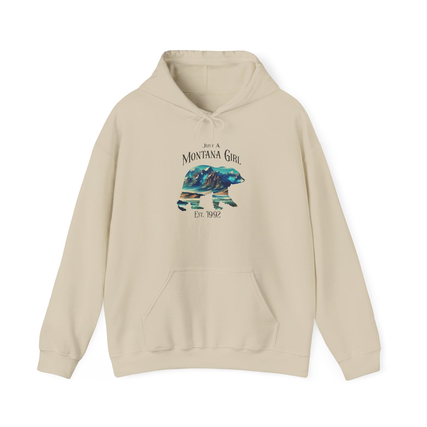 Just a Summit Crest Bear Montana Girl Hooded Sweatshirt