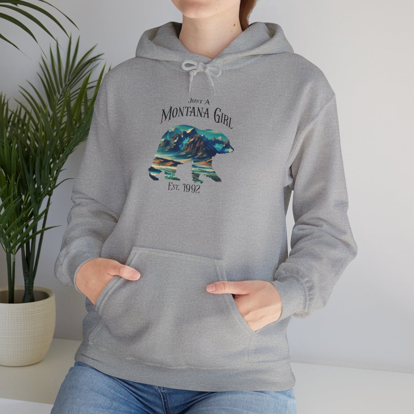 Just a Summit Crest Bear Montana Girl Hooded Sweatshirt
