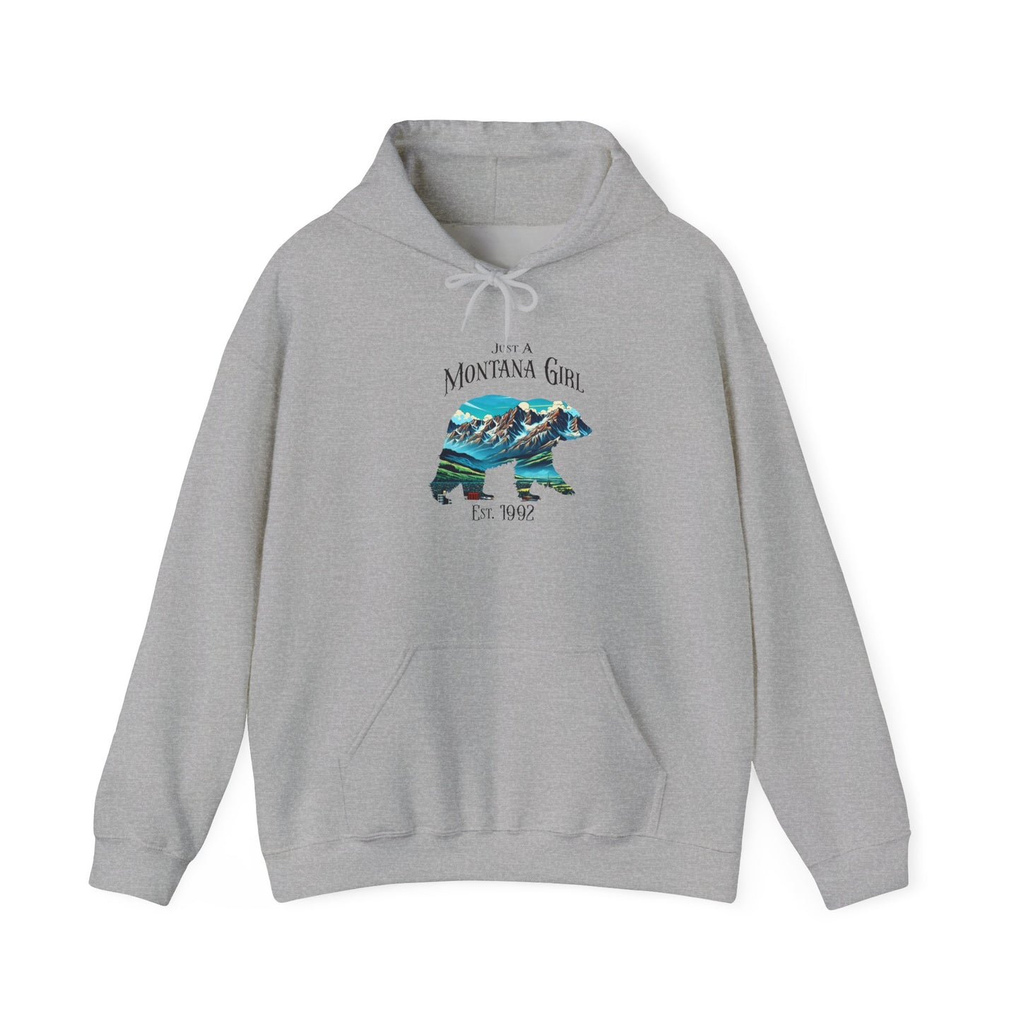 Just a Grizzly Pass Bear Montana Girl Hooded Sweatshirt