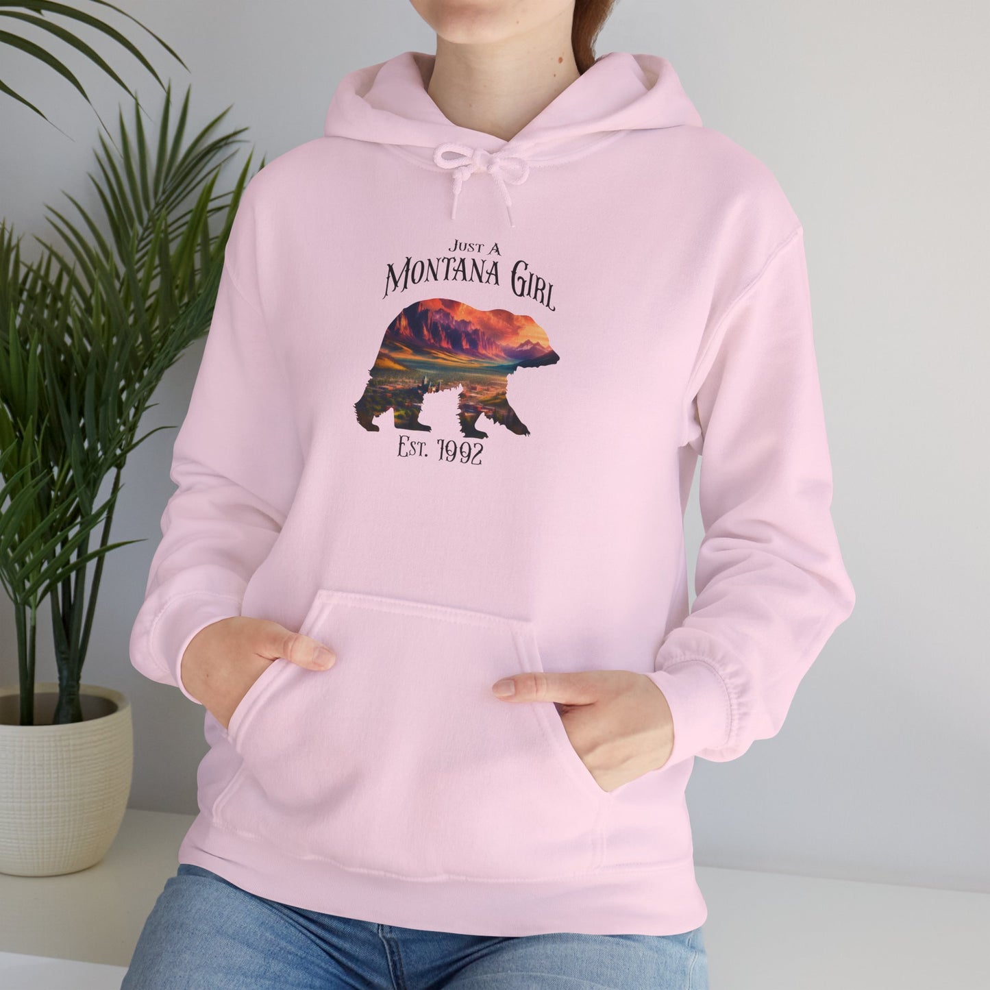 Just a Sapphire Valley Bear Montana Girl Hooded Sweatshirt