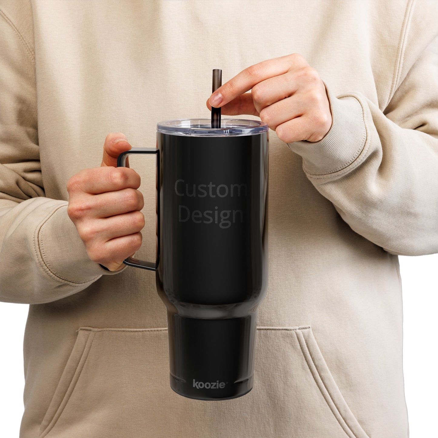 Custom Laser Engraved Name Tumbler 40oz | Insulated Travel Mug