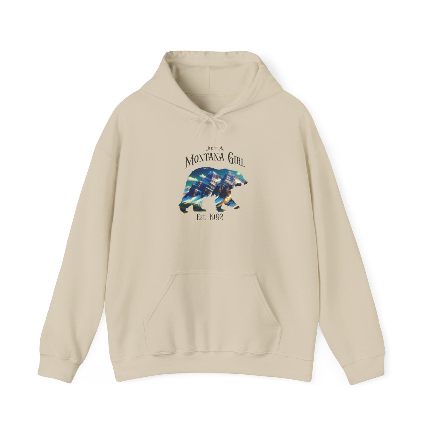 Just a Glacier Pass Bear Montana Girl Hooded Sweatshirt