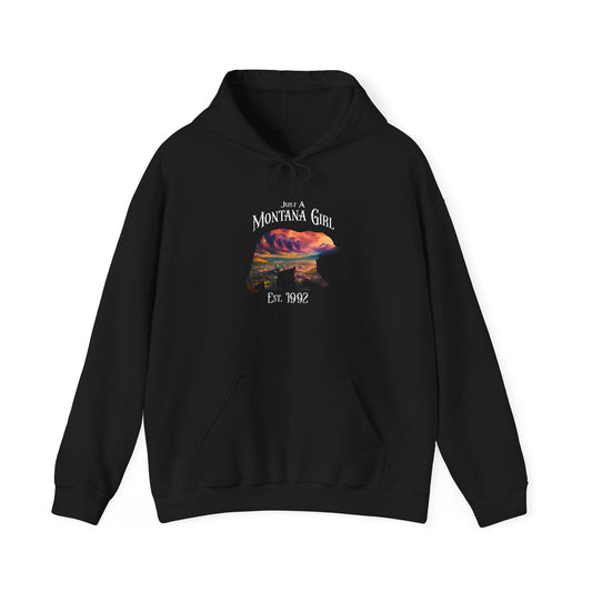 Just a Sapphire Valley Bear Montana Girl Hooded Sweatshirt