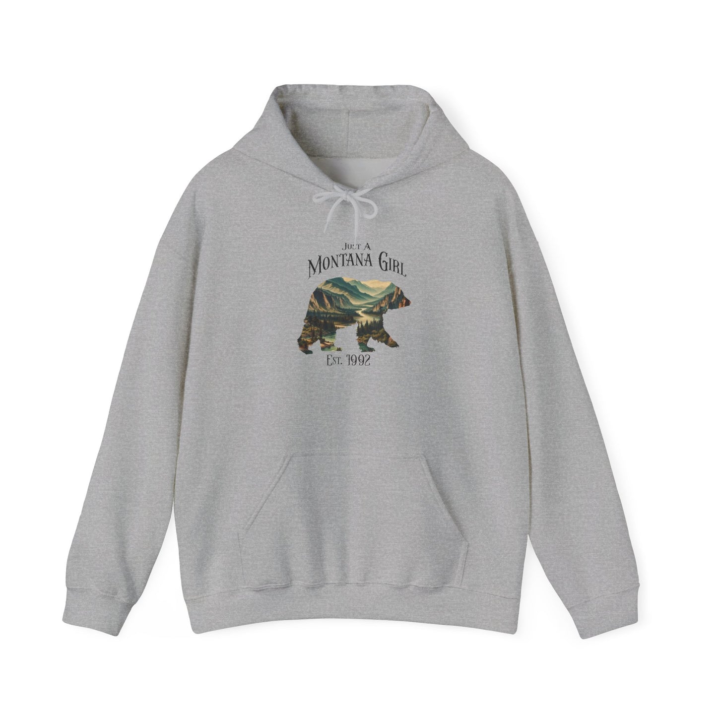 Just a Timberline Ridge Bear Montana Girl Hooded Sweatshirt