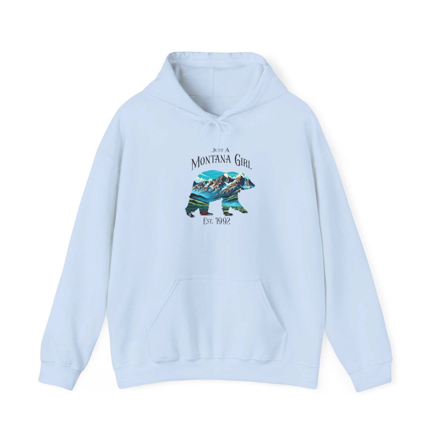 Just a Grizzly Pass Bear Montana Girl Hooded Sweatshirt