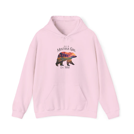Just a Sapphire Valley Bear Montana Girl Hooded Sweatshirt