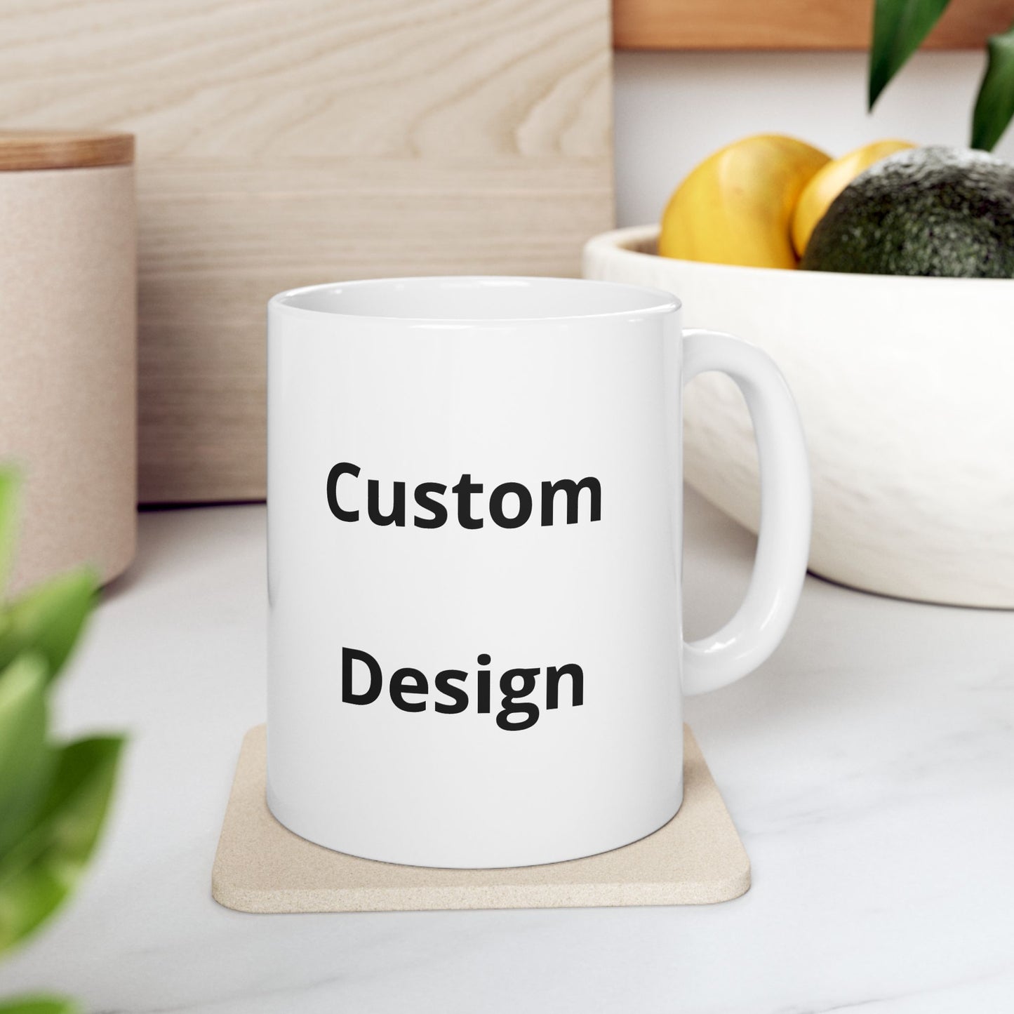 Custom Text Ceramic Mug | Personalized Coffee Mug, 11oz 15oz