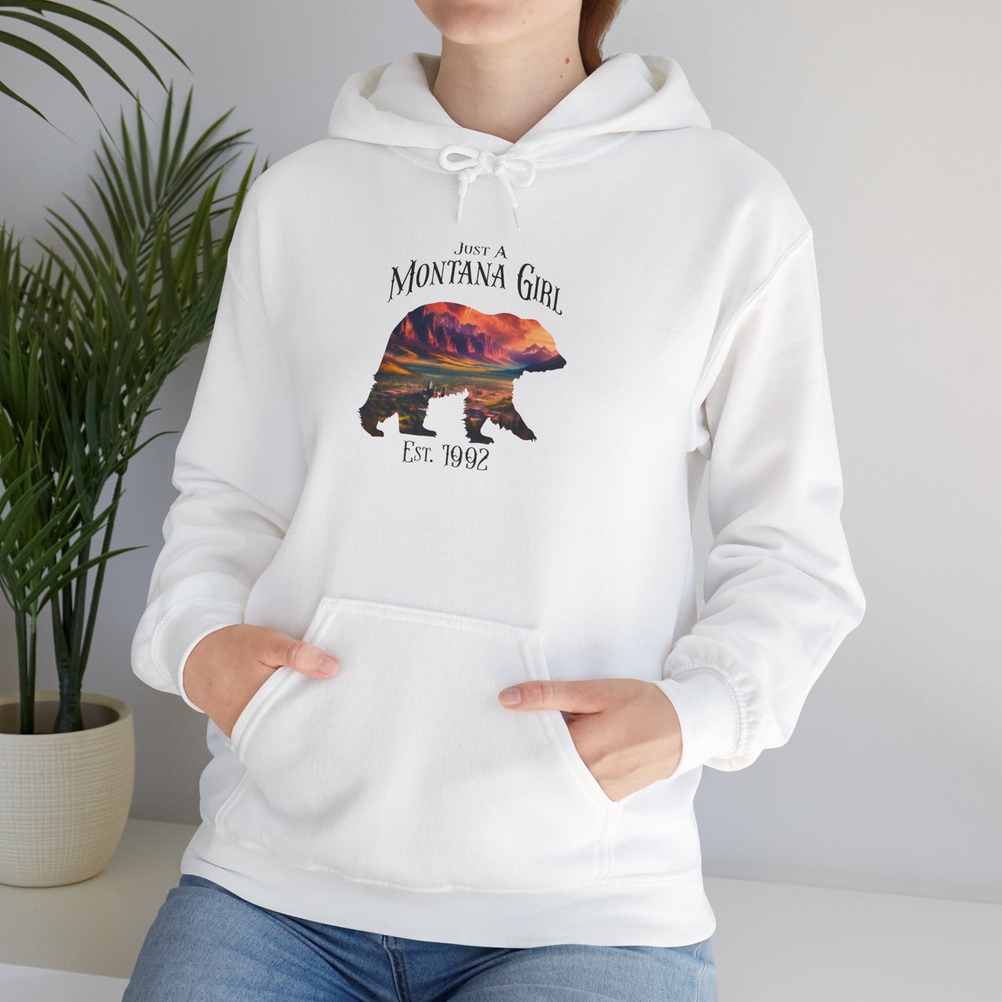 Just a Sapphire Valley Bear Montana Girl Hooded Sweatshirt