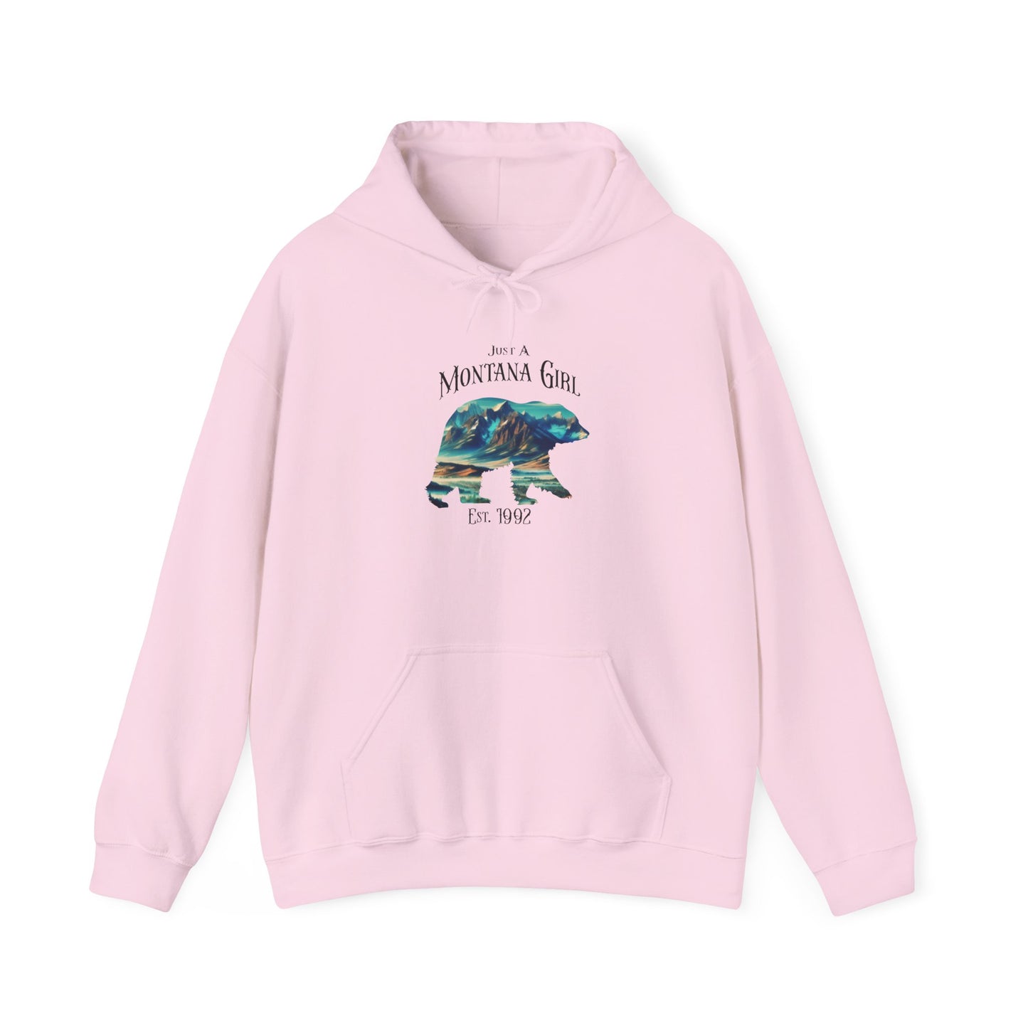 Just a Summit Crest Bear Montana Girl Hooded Sweatshirt