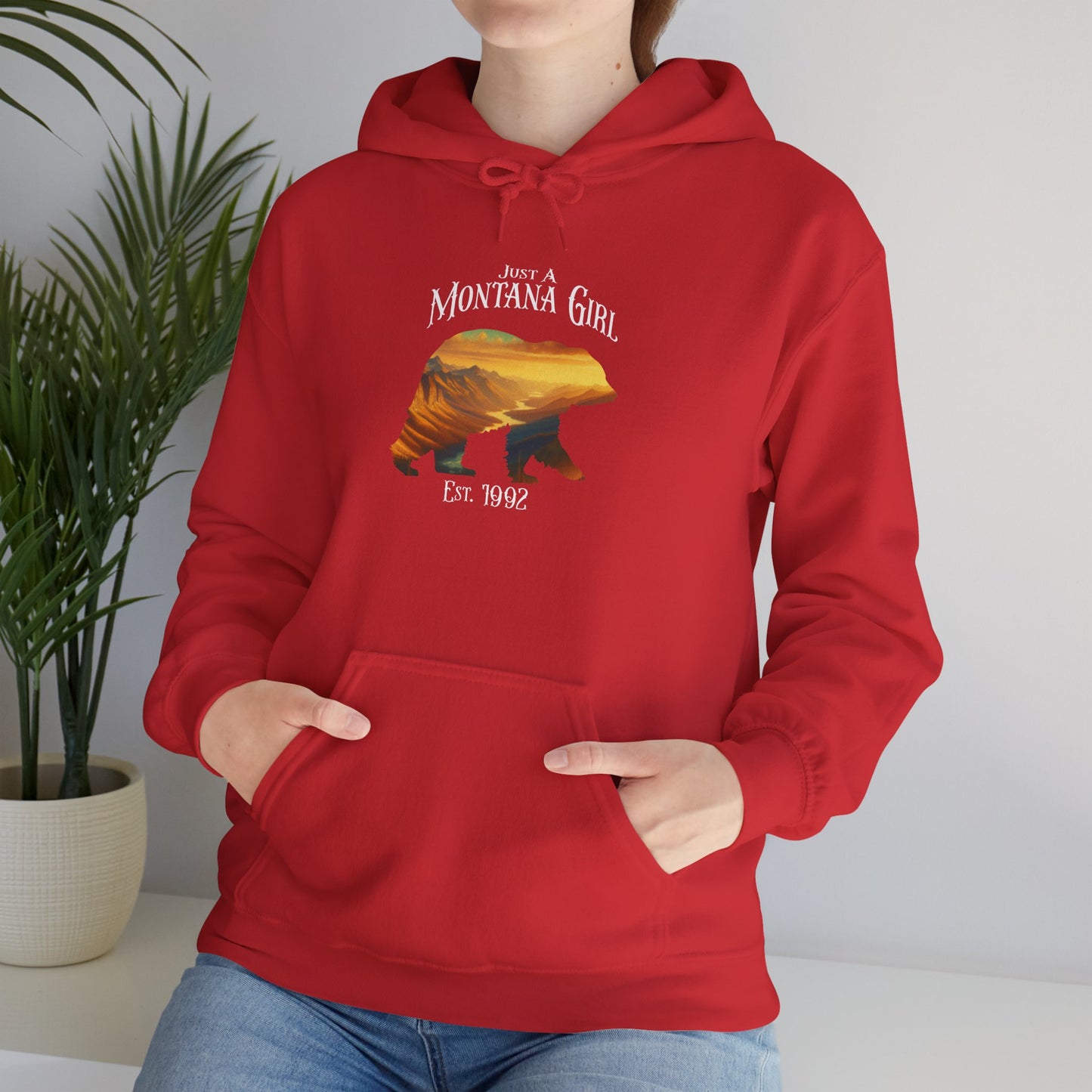 Just A Alpenglow Horizon Bear Montana Girl Hooded Sweatshirt