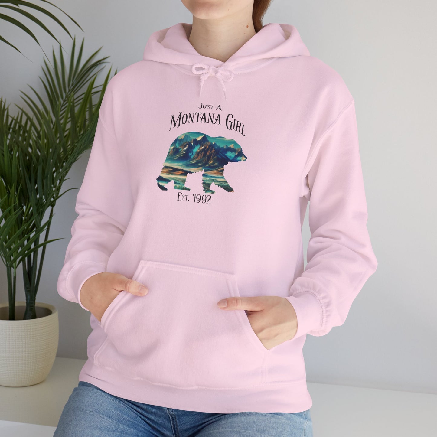 Just a Summit Crest Bear Montana Girl Hooded Sweatshirt