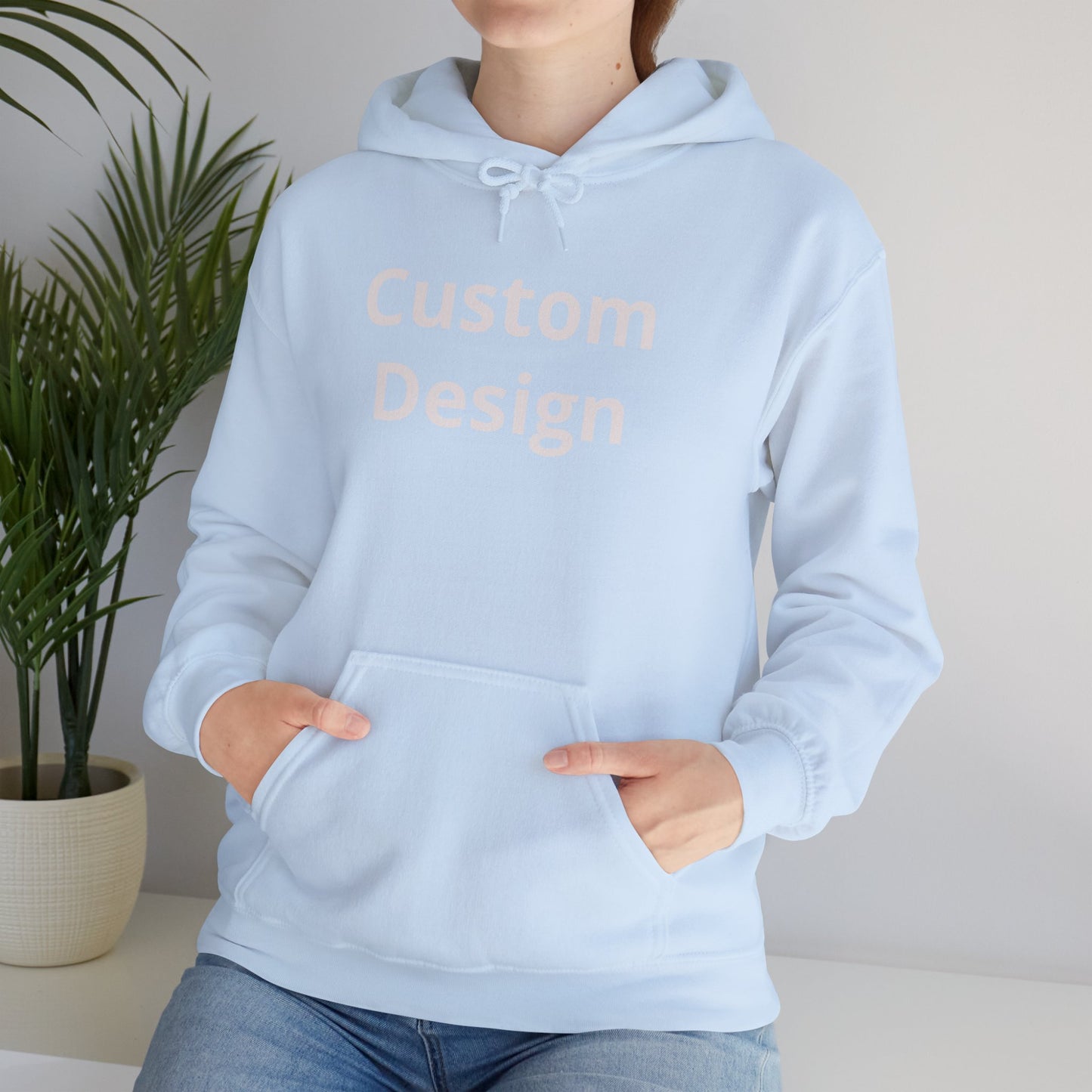 Custom Design Hoodie | Blank White Pullover, Printable Graphic Hoodie