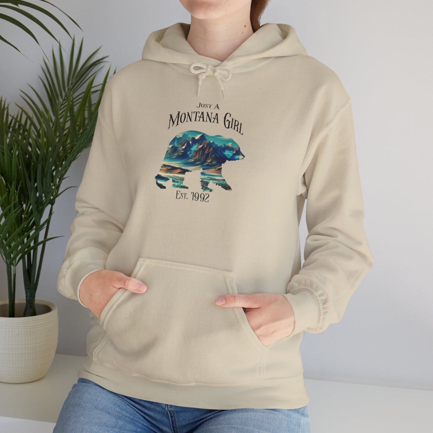 Just a Summit Crest Bear Montana Girl Hooded Sweatshirt