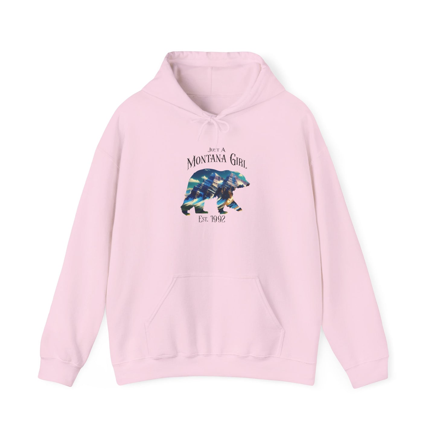 Just a Glacier Pass Bear Montana Girl Hooded Sweatshirt