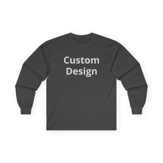 Custom Design Long Sleeve Tee | Plain White Longsleeve Shirt
