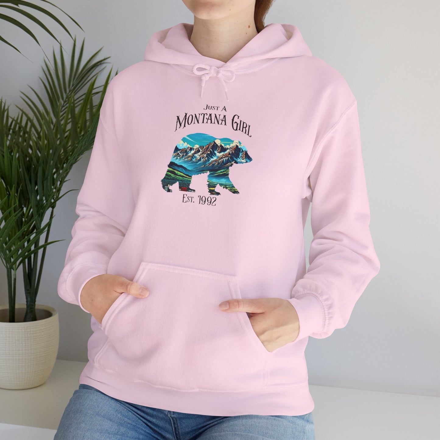 Just a Grizzly Pass Bear Montana Girl Hooded Sweatshirt