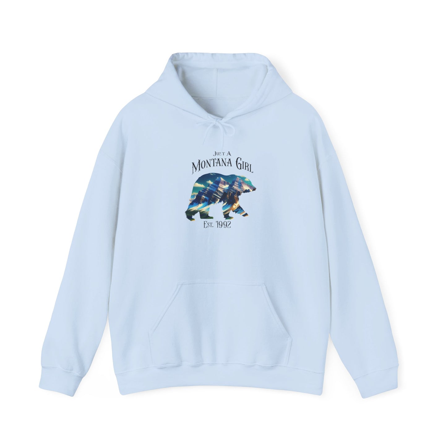 Just a Glacier Pass Bear Montana Girl Hooded Sweatshirt