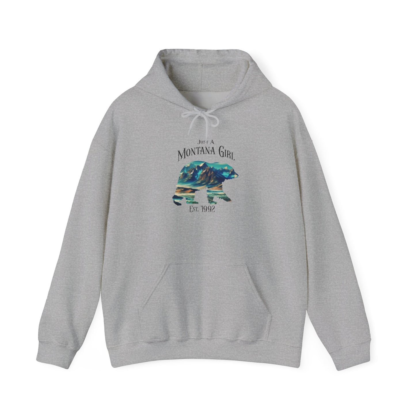 Just a Summit Crest Bear Montana Girl Hooded Sweatshirt