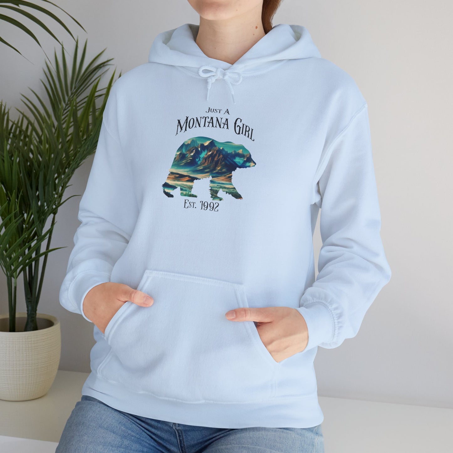 Just a Summit Crest Bear Montana Girl Hooded Sweatshirt