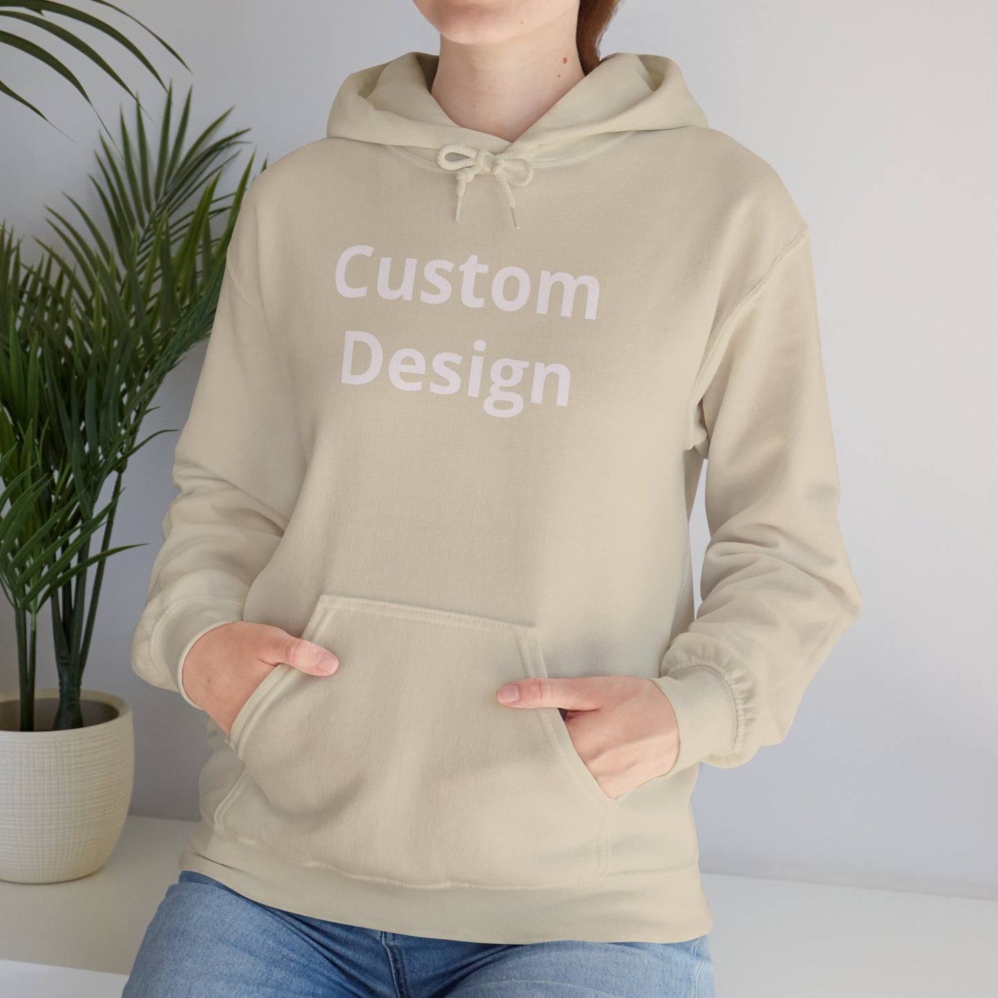 Custom Design Hoodie | Blank White Pullover, Printable Graphic Hoodie