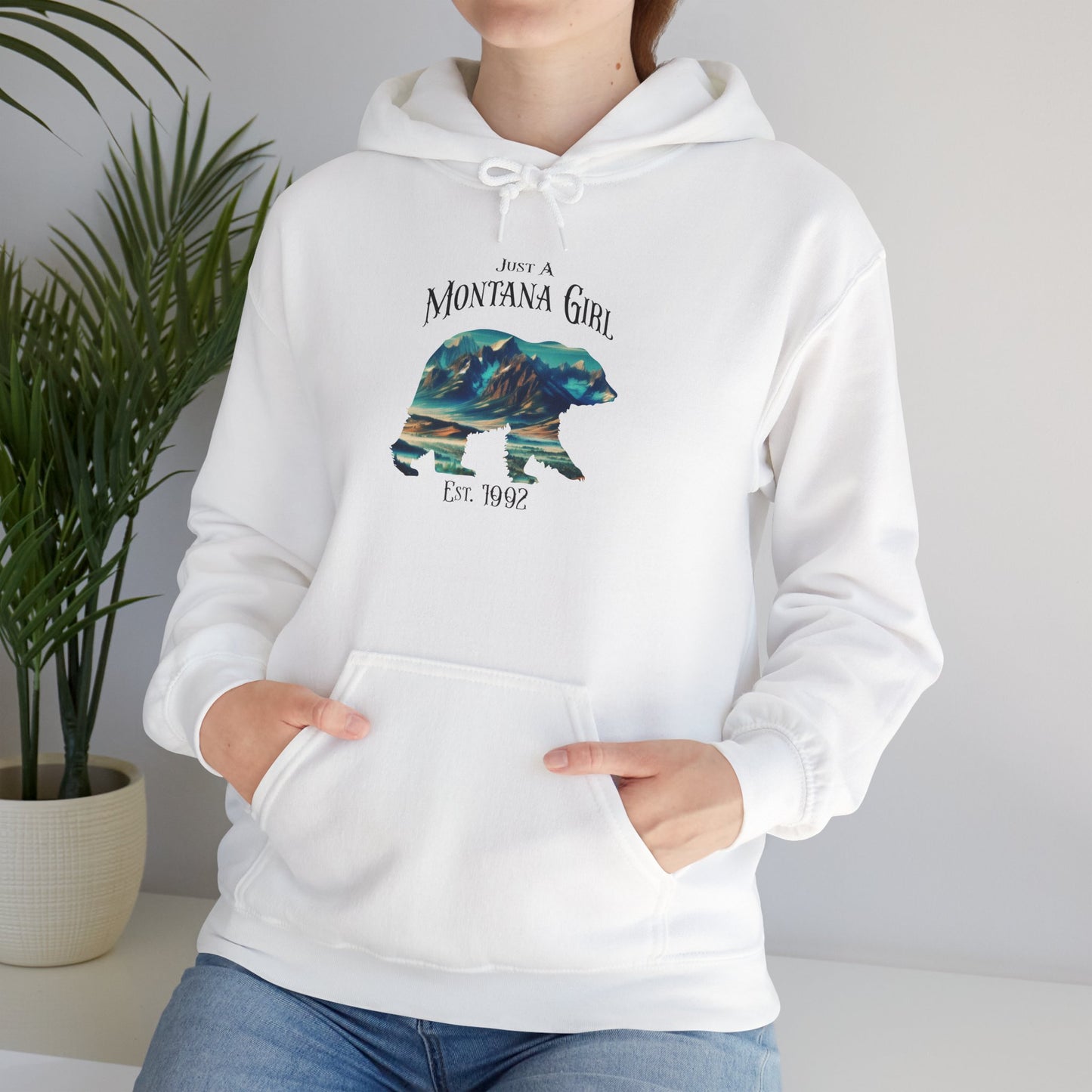 Just a Summit Crest Bear Montana Girl Hooded Sweatshirt