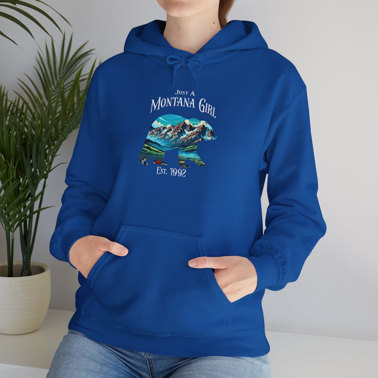Just a Grizzly Pass Bear Montana Girl Hooded Sweatshirt