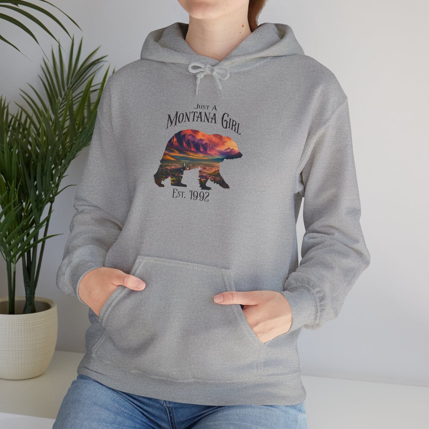 Just a Sapphire Valley Bear Montana Girl Hooded Sweatshirt