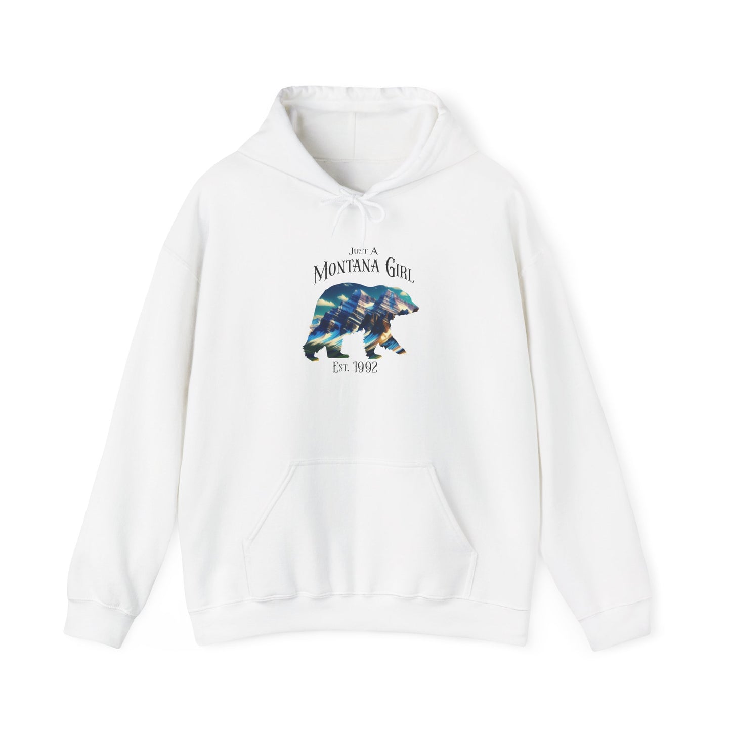 Just a Glacier Pass Bear Montana Girl Hooded Sweatshirt