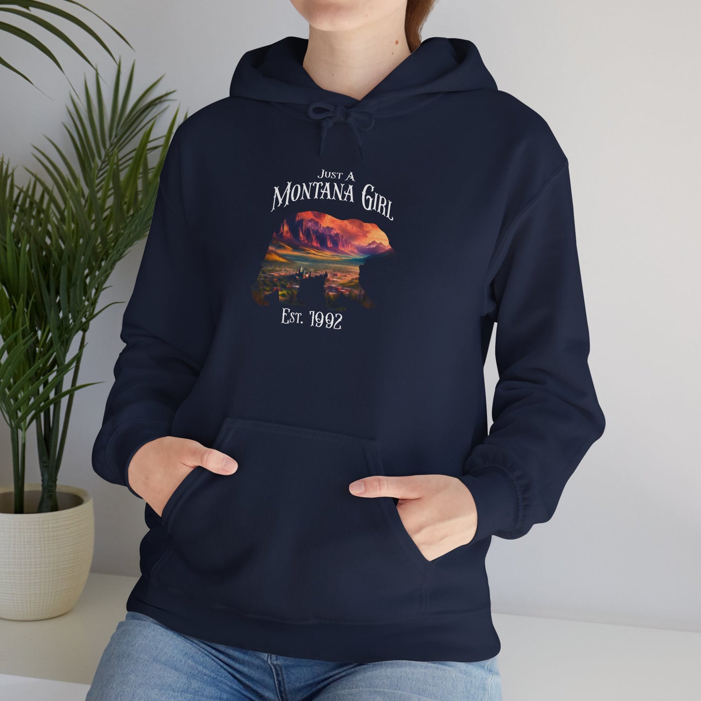 Just a Sapphire Valley Bear Montana Girl Hooded Sweatshirt