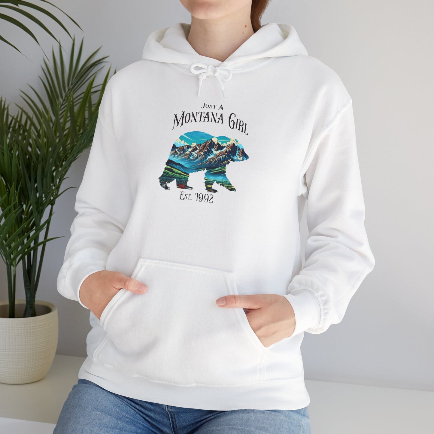 Just a Grizzly Pass Bear Montana Girl Hooded Sweatshirt