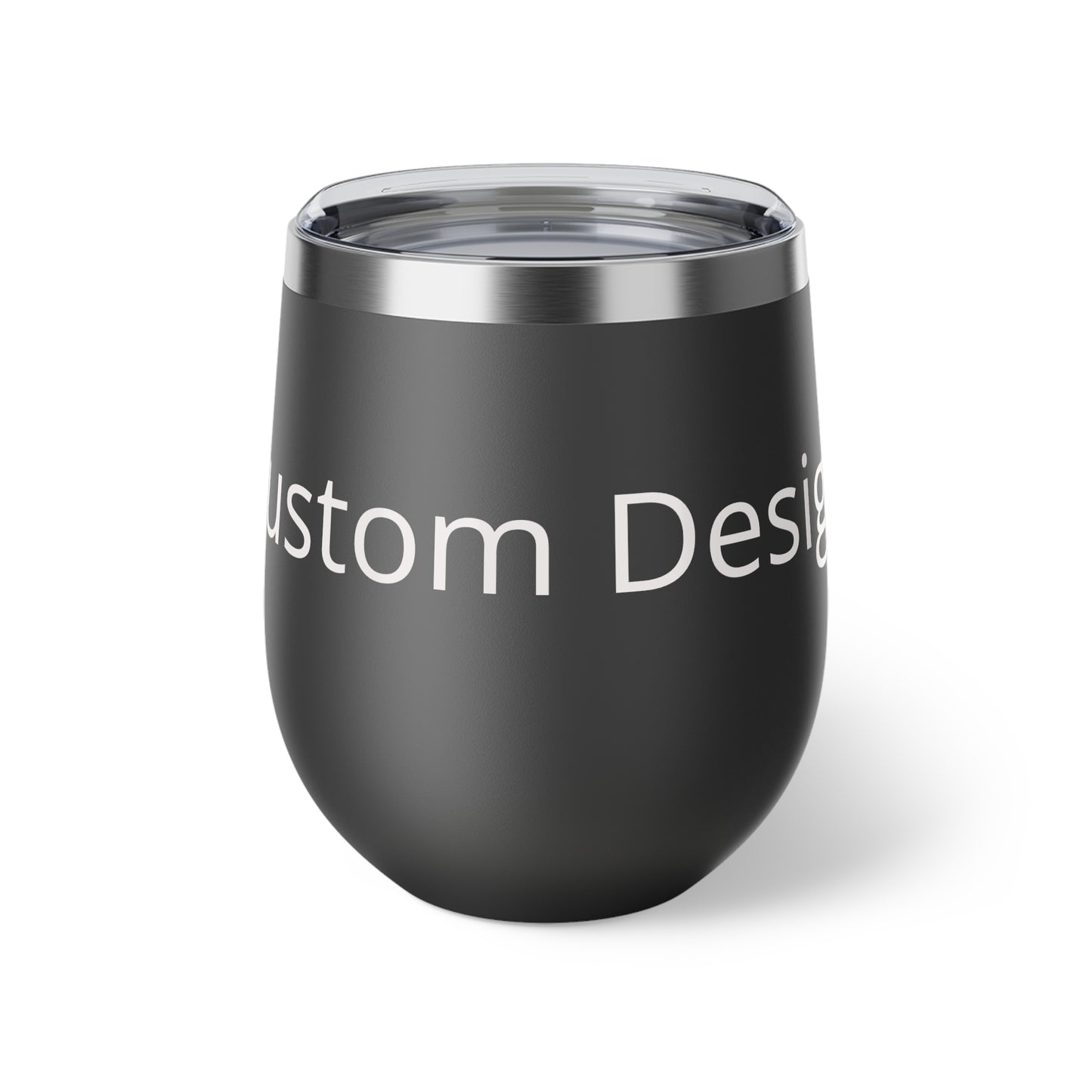Custom Text Name Stemless Tumbler, 12oz Copper Vacuum Insulated Cup | Personalized Drinkware