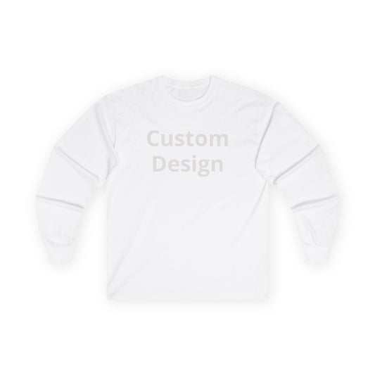Custom Design Long Sleeve Tee | Plain White Longsleeve Shirt