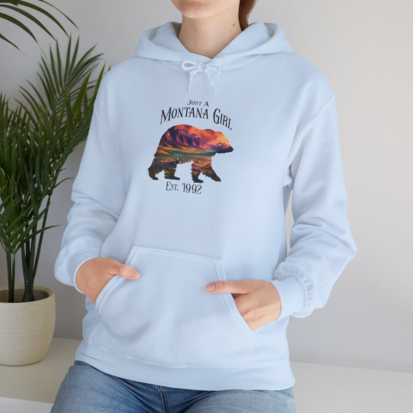 Just a Sapphire Valley Bear Montana Girl Hooded Sweatshirt