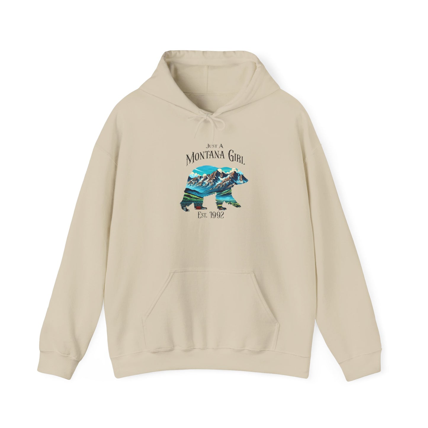 Just a Grizzly Pass Bear Montana Girl Hooded Sweatshirt