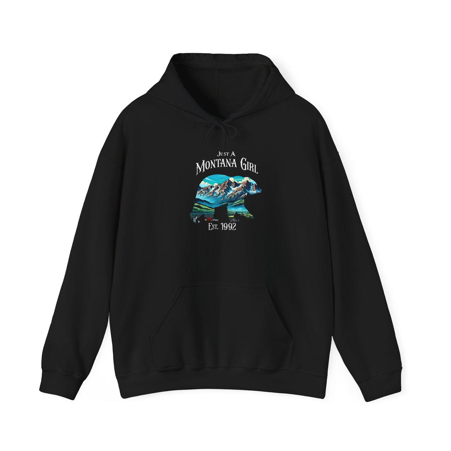 Just a Grizzly Pass Bear Montana Girl Hooded Sweatshirt