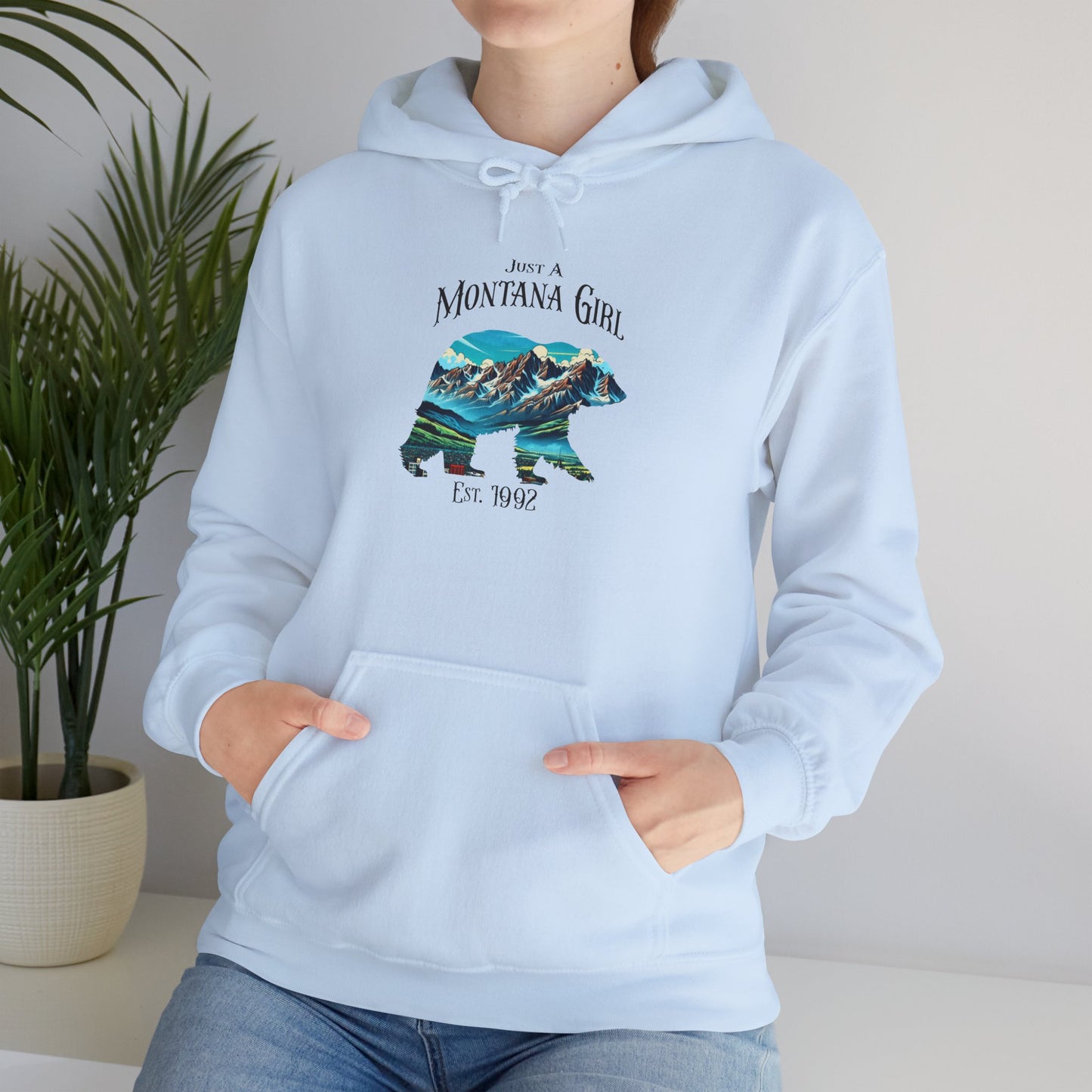 Just a Grizzly Pass Bear Montana Girl Hooded Sweatshirt