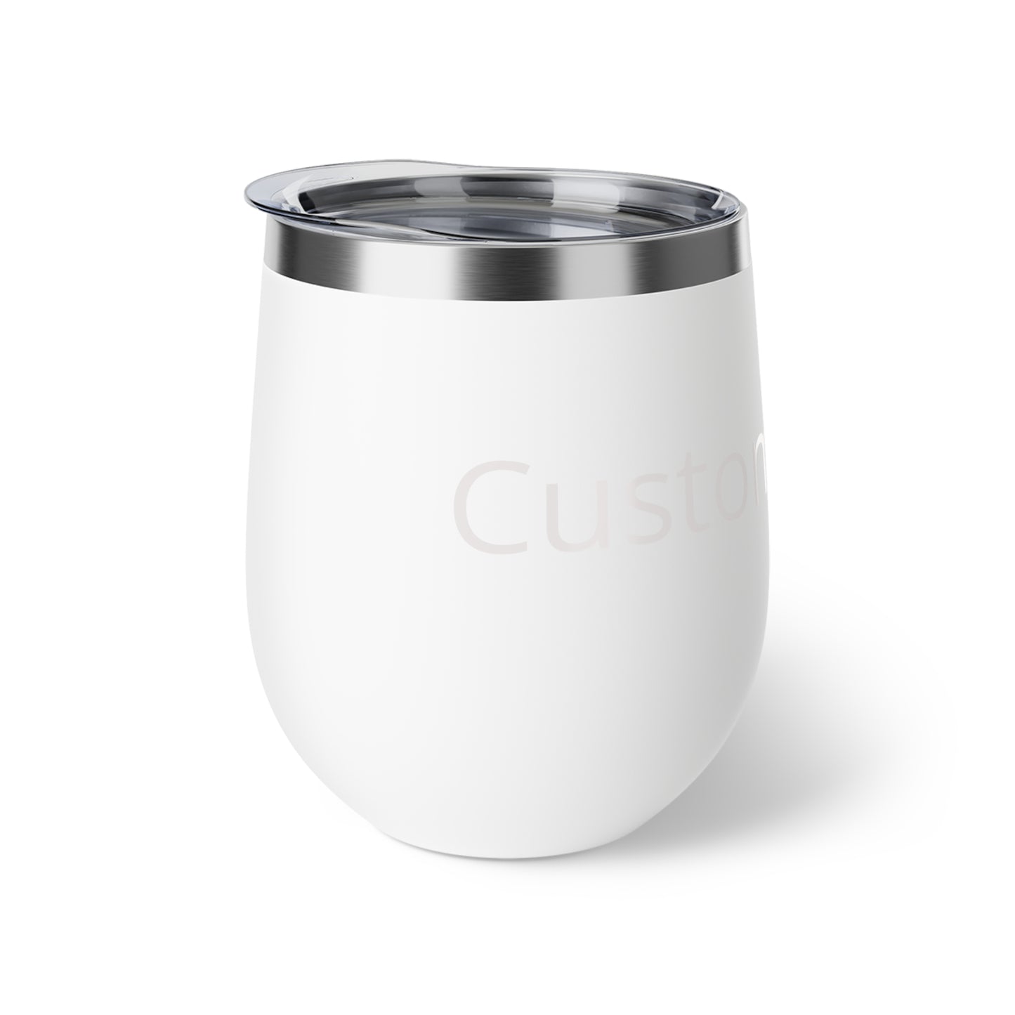 Custom Text Name Stemless Tumbler, 12oz Copper Vacuum Insulated Cup | Personalized Drinkware