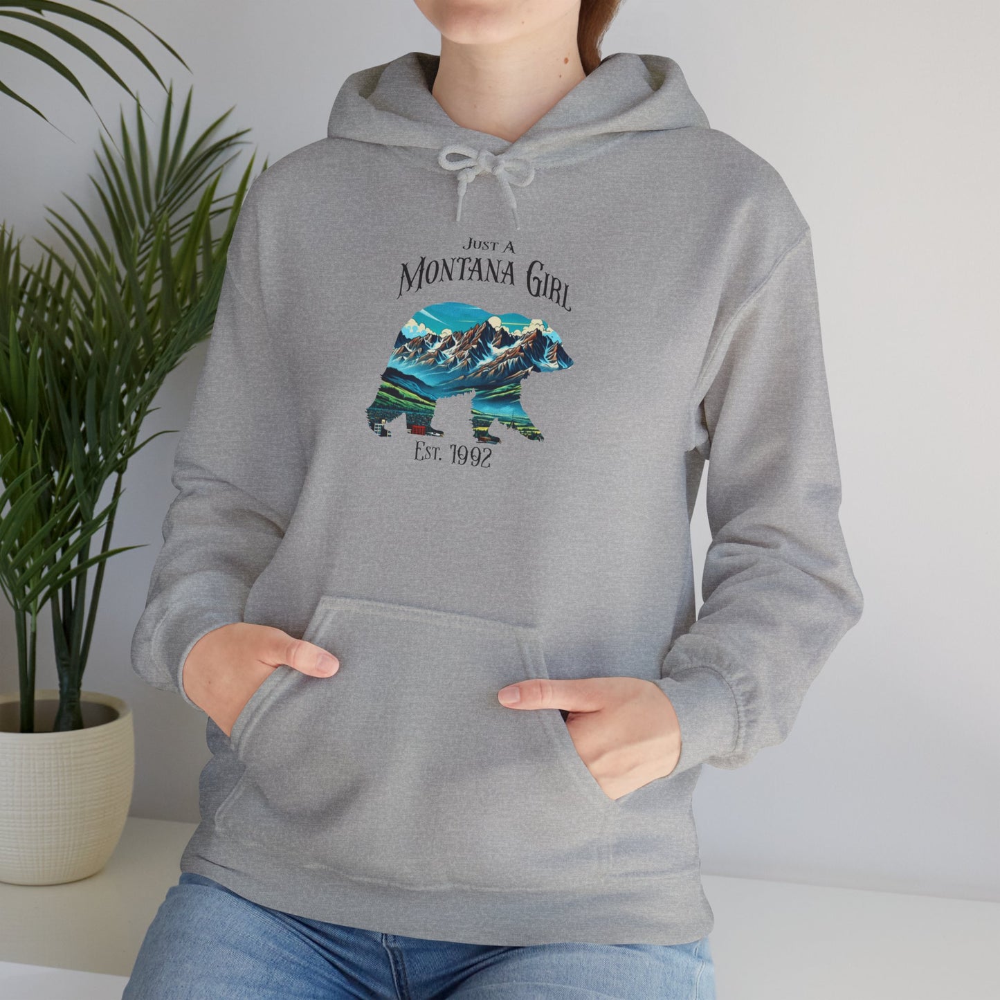 Just a Grizzly Pass Bear Montana Girl Hooded Sweatshirt