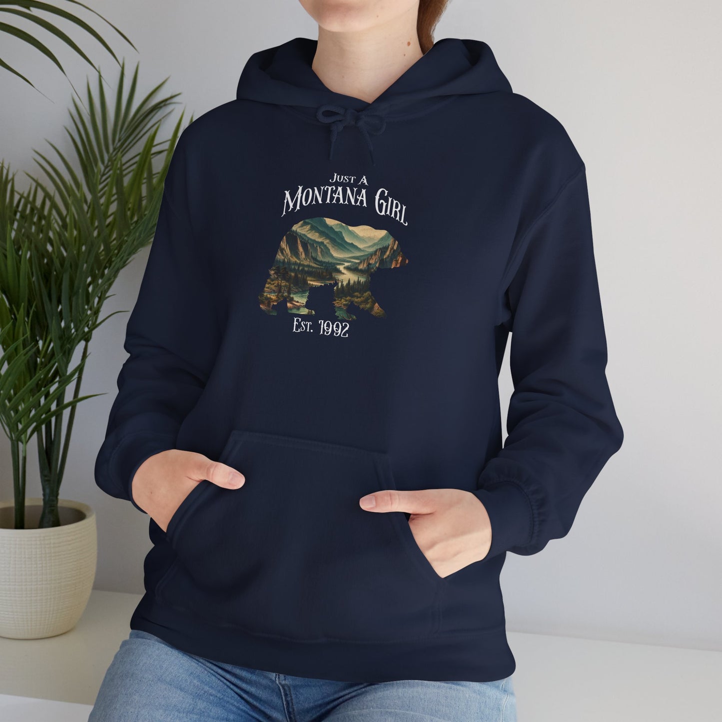 Just a Timberline Ridge Bear Montana Girl Hooded Sweatshirt