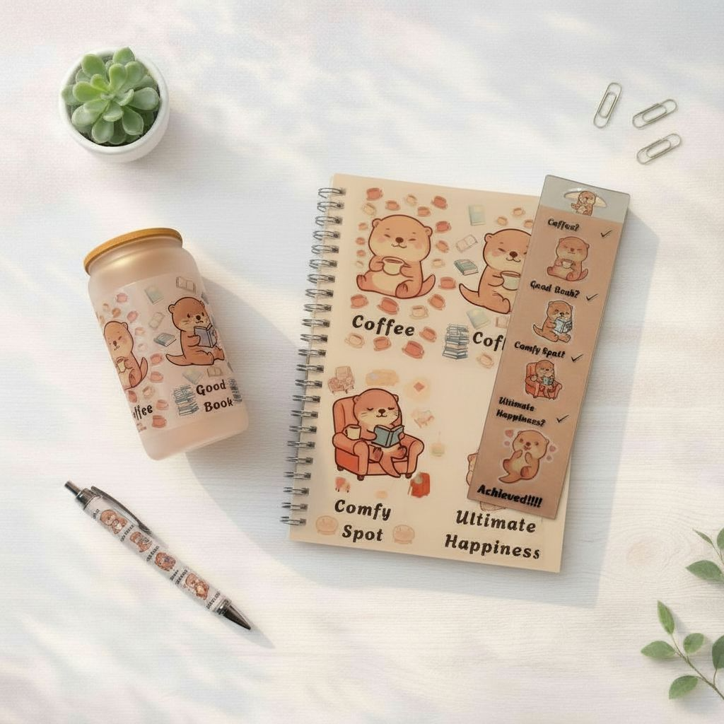 Otter Themed Stationery Set